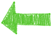 Backwards facing arrow drawn in crayon